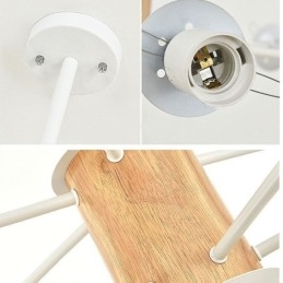 Designer Touch Decorative Magic Bean Pendant Light Creative Nordic Wooden Light Fitting