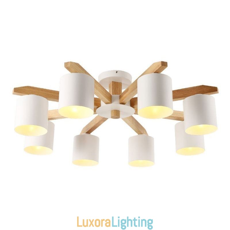 Designer Touch Decorative Nordic Log Pendant Light Macaron Light Fitting