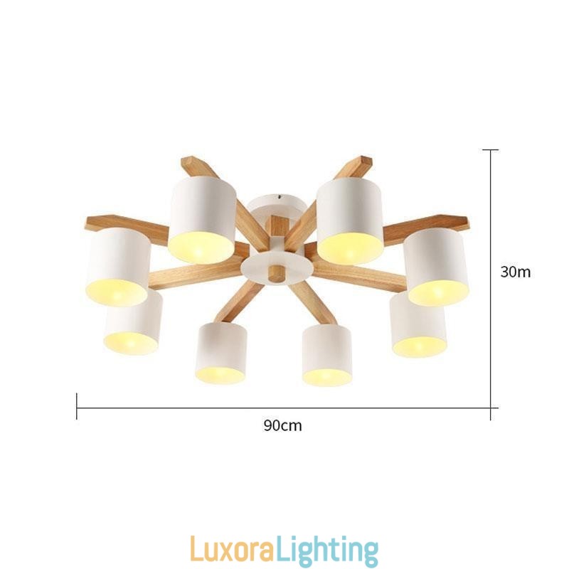 Designer Touch Decorative Nordic Log Pendant Light Macaron Light Fitting