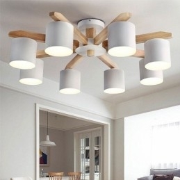Designer Touch Decorative Nordic Log Pendant Light Macaron Light Fitting