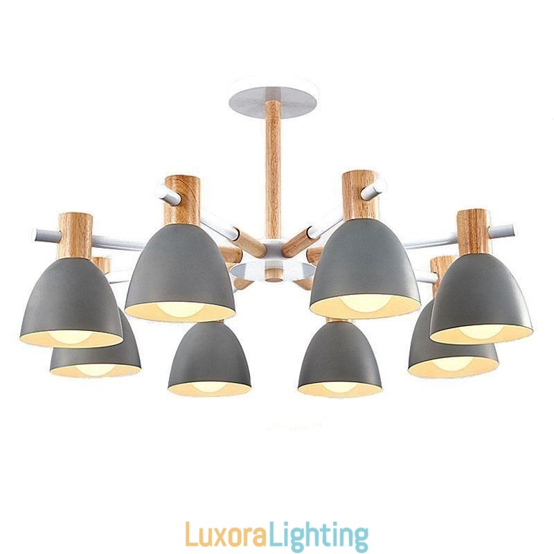 Designer Touch Decorative Modern Simple Macaron Pendant Light Creative Wooden Lighting
