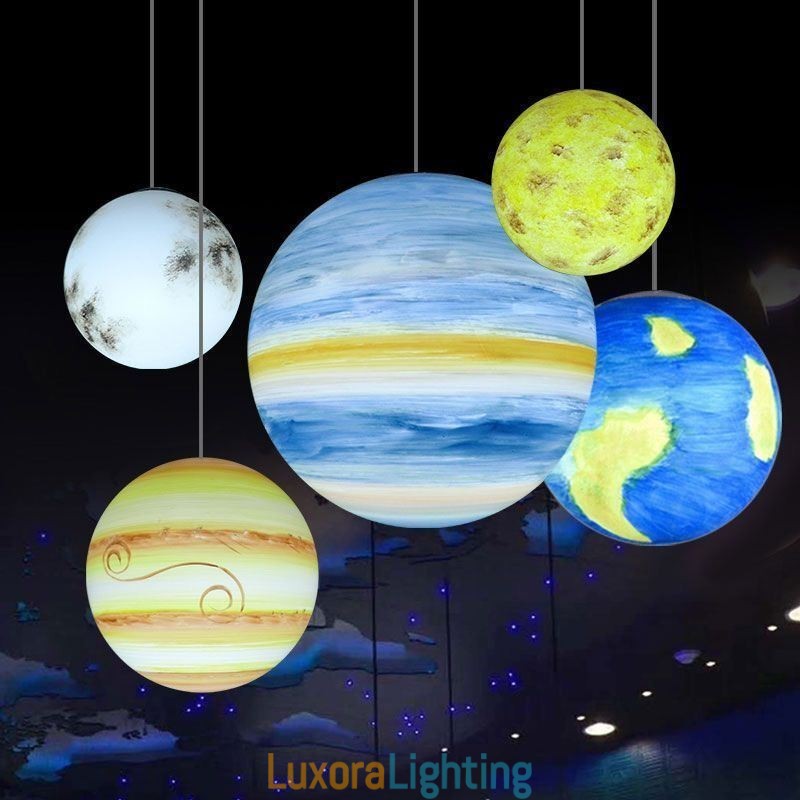 Designer Touch Decorative Nordic Planet Design Pendant Lamp Unique Solar System Planets Chandelier