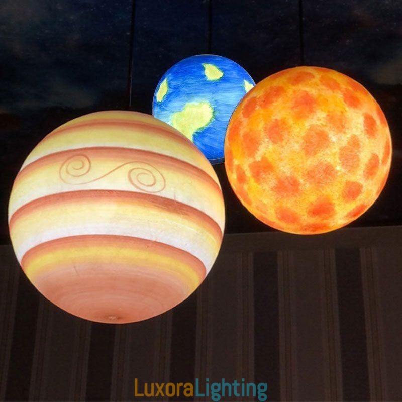 Designer Touch Decorative Nordic Planet Design Pendant Lamp Unique Solar System Planets Chandelier