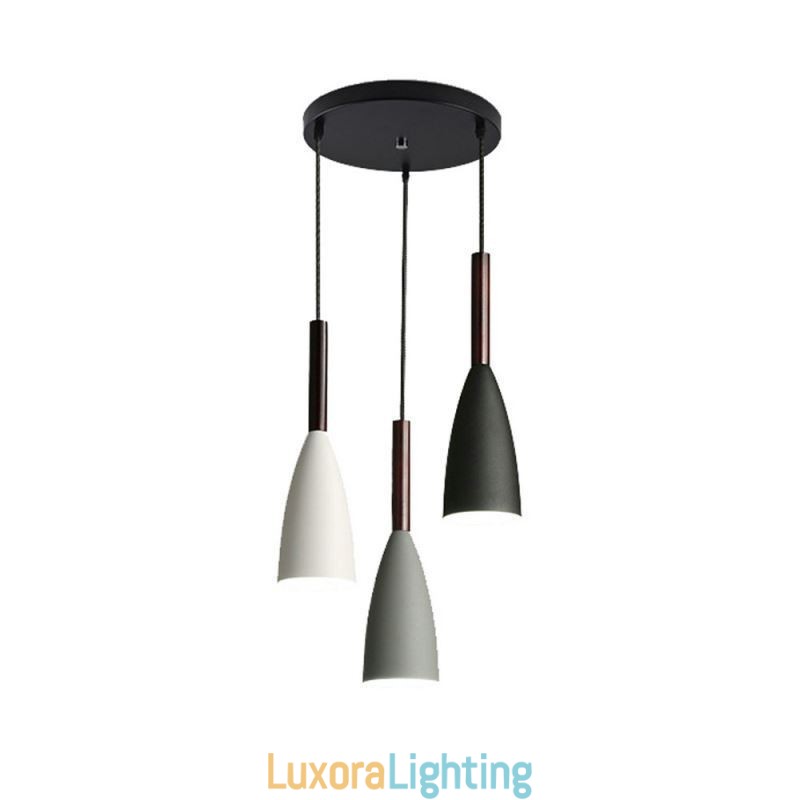 Designer Touch Decorative Modern Simple Pendant Light Three Lights Creative Aluminum Art Light Fixture Cafe
