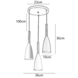 Designer Touch Decorative Modern Simple Pendant Light Three Lights Creative Aluminum Art Light Fixture Cafe