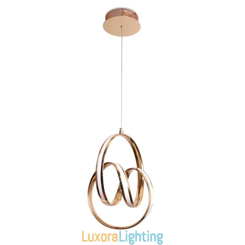 Designer Touch Decorative Modern Minimalist Pendant Lamp Unique Circular Twist Light Fixture Island