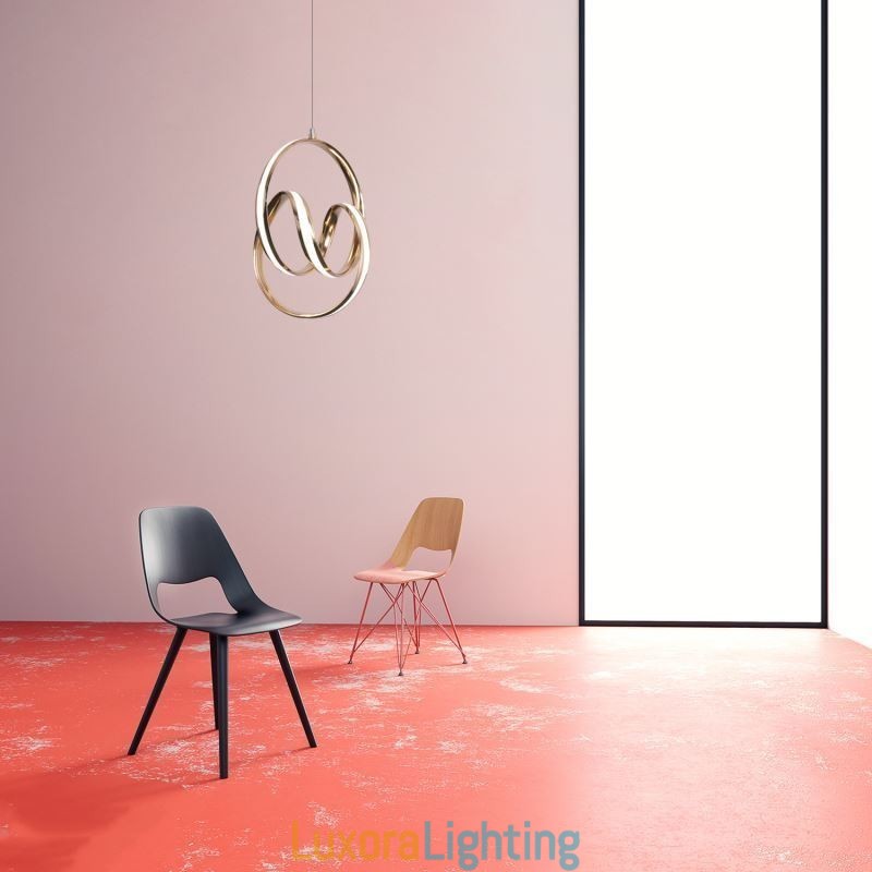 Designer Touch Decorative Modern Minimalist Pendant Lamp Unique Circular Twist Light Fixture Island