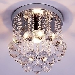 Designer Touch Decorative Flush Mount K9 Crystal Mini Style Modern Chandelier