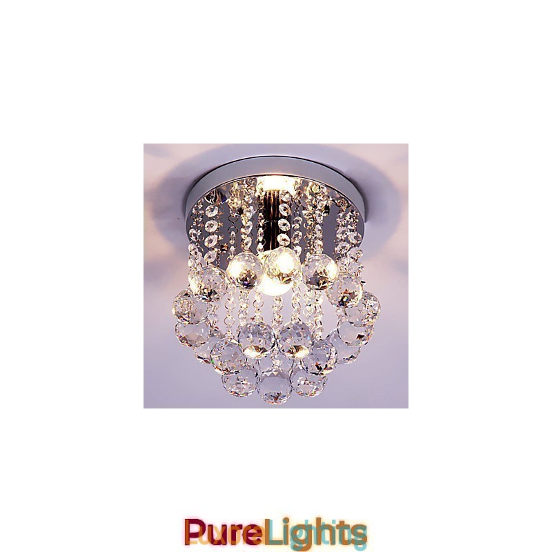 Designer Touch Decorative Flush Mount K9 Crystal Mini Style Modern Chandelier
