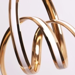 Designer Touch Decorative Modern Minimalist Pendant Lamp Unique Circular Twist Light Fixture Island