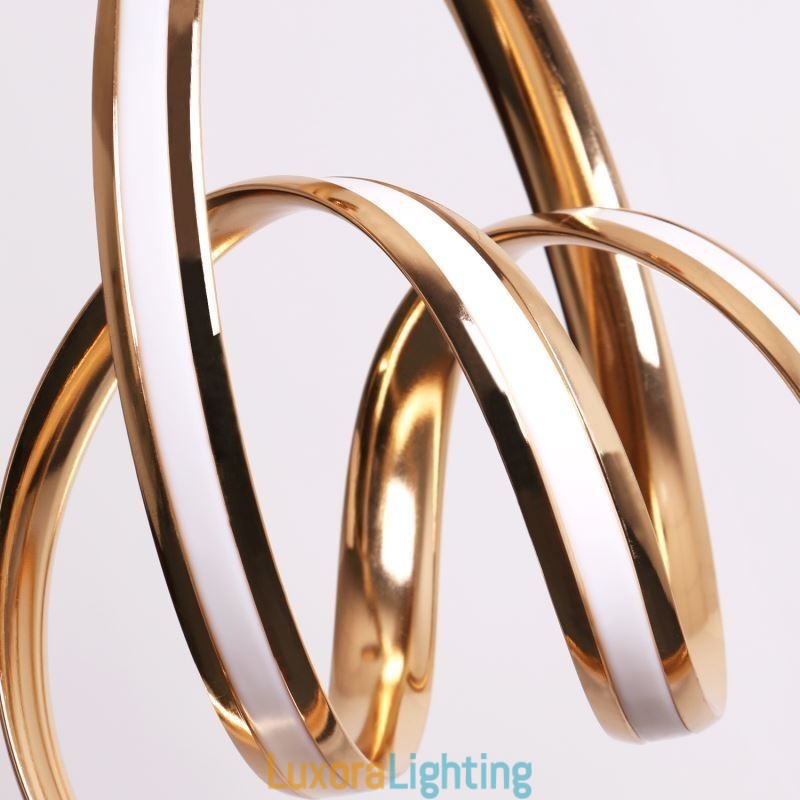 Designer Touch Decorative Modern Minimalist Pendant Lamp Unique Circular Twist Light Fixture Island