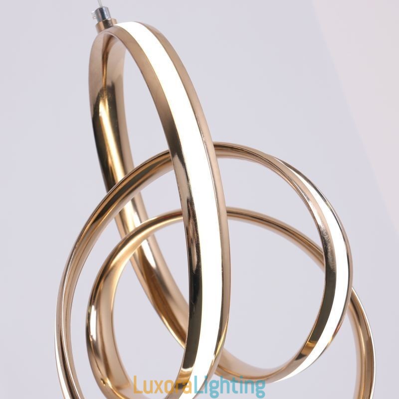 Designer Touch Decorative Modern Minimalist Pendant Lamp Unique Circular Twist Light Fixture Island
