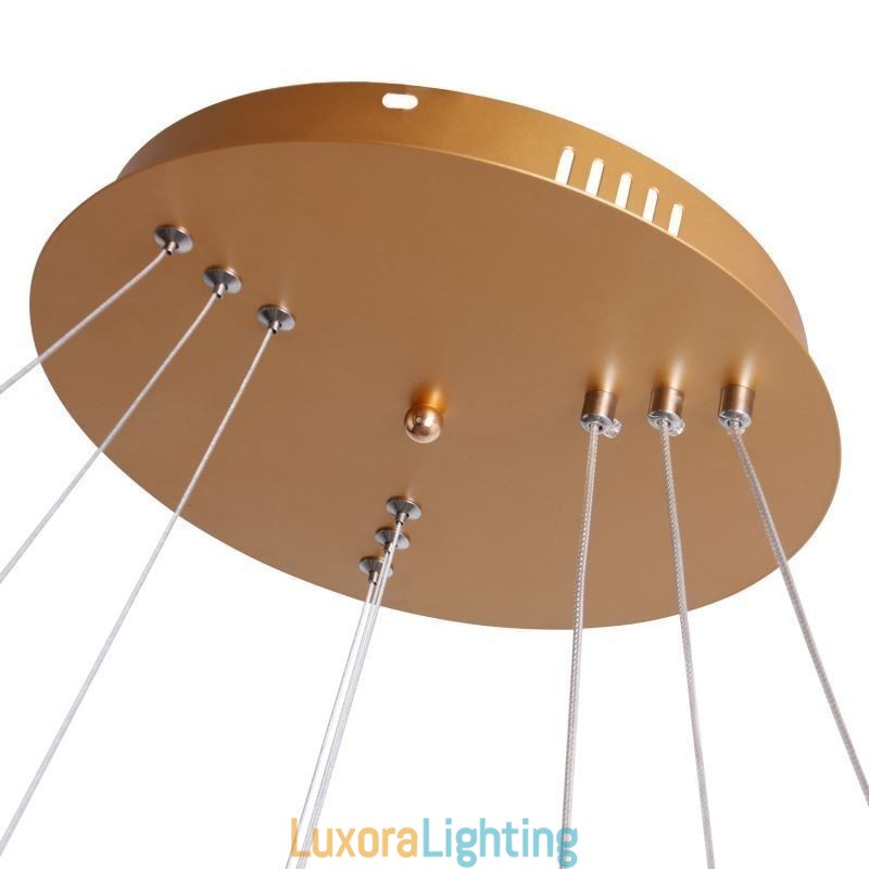 Designer Touch Decorative Modern Pendant Light Acrylic 3 Rings Lamp 80+60+40cm