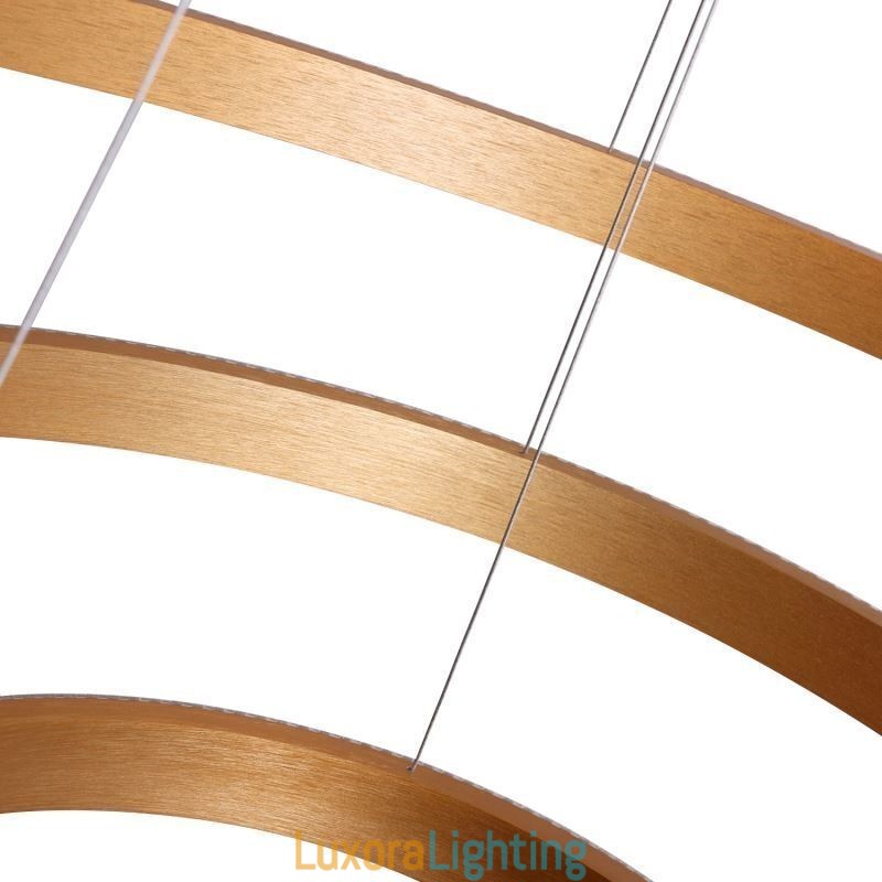 Designer Touch Decorative Modern Pendant Light Acrylic 3 Rings Lamp 80+60+40cm