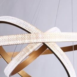 Designer Touch Decorative Modern Pendant Light Acrylic 3 Rings Lamp 80+60+40cm