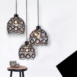 Designer Touch Decorative Hollow Crystal Iron Pendant Lamp Island Ideas