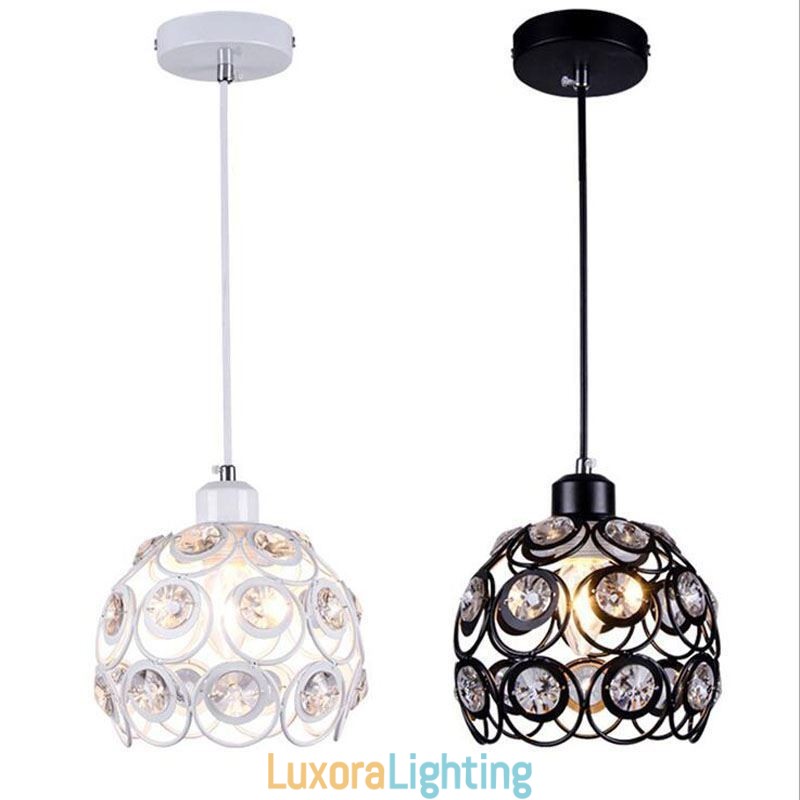 Designer Touch Decorative Hollow Crystal Iron Pendant Lamp Island Ideas