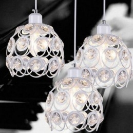 Designer Touch Decorative Hollow Crystal Iron Pendant Lamp Island Ideas