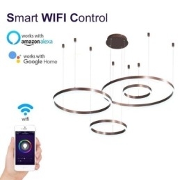 Designer Touch Decorative Postmodern Pendant Light Acrylic Ring Shape Pendant Light