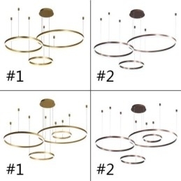 Designer Touch Decorative Postmodern Pendant Light Acrylic Ring Shape Pendant Light