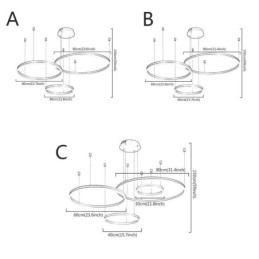 Designer Touch Decorative Postmodern Pendant Light Acrylic Ring Shape Pendant Light