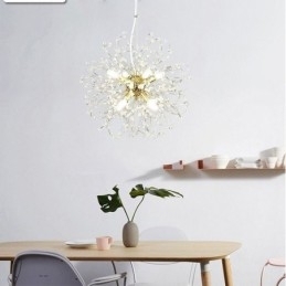 Designer Touch Decorative Dandelion Crystal Pendant Light Elegant Chandelier