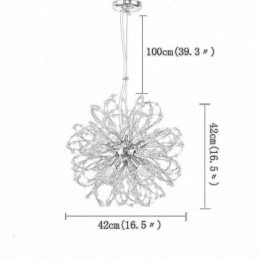 Designer Touch Decorative Dandelion Crystal Pendant Light Elegant Chandelier