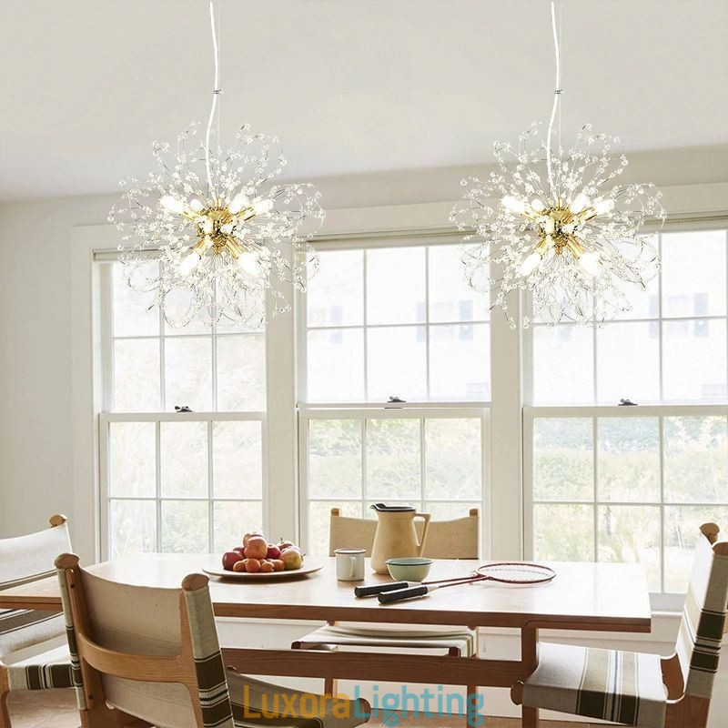 Designer Touch Decorative Dandelion Crystal Pendant Light Elegant Chandelier