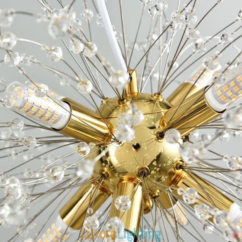 Designer Touch Decorative Dandelion Crystal Pendant Light Elegant Chandelier