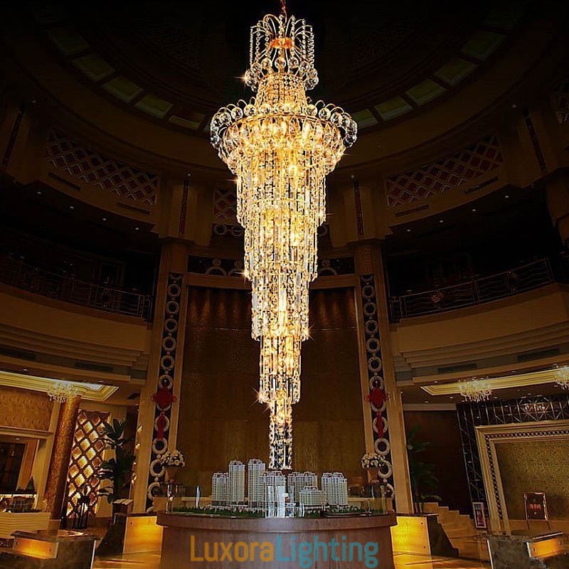 Designer Touch Decorative European Long Pendant Crystal Chandelier