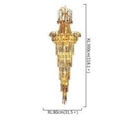 Designer Touch Decorative European Long Pendant Crystal Chandelier