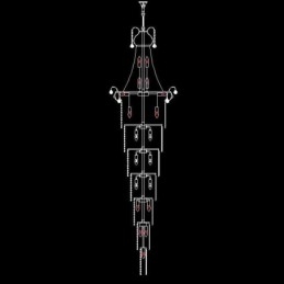 Designer Touch Decorative European Long Pendant Crystal Chandelier