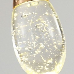 Designer Touch Decorative Seeded Glass Teardop Cluster Pendant Lighting