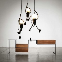 Designer Touch Decorative Modern Pendant Light Creative Little Man Shape Lamp Individual Home Light