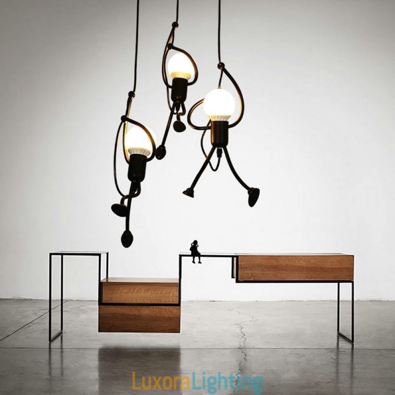 Designer Touch Decorative Modern Pendant Light Creative Little Man Shape Lamp Individual Home Light