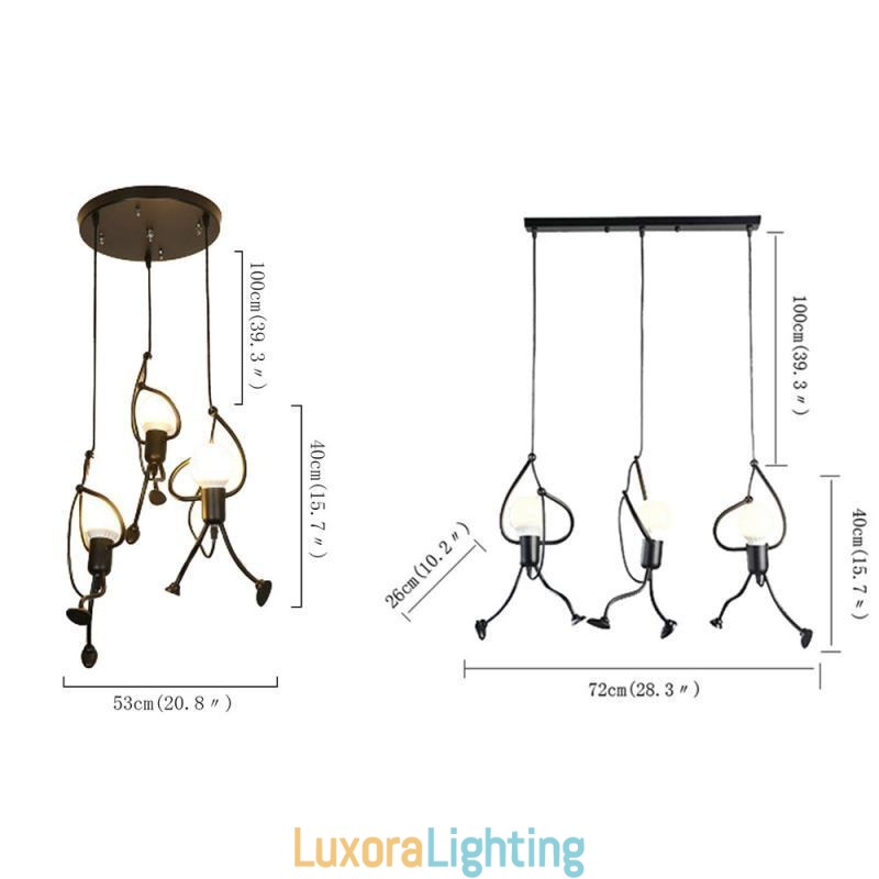 Designer Touch Decorative Modern Pendant Light Creative Little Man Shape Lamp Individual Home Light