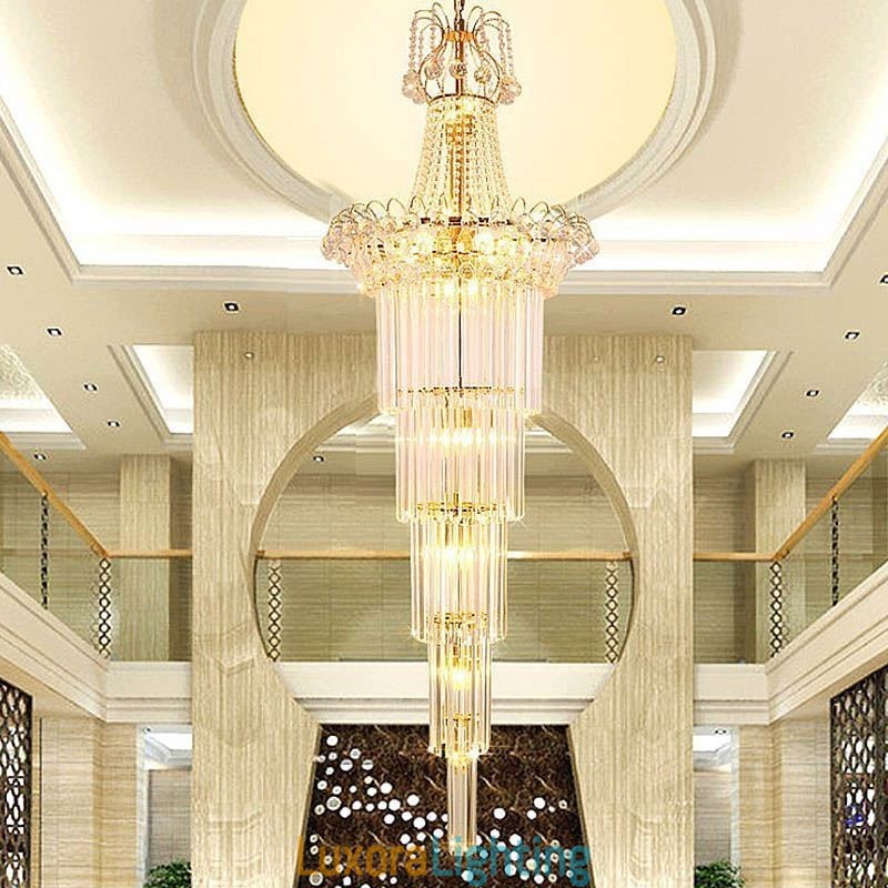 Designer Touch Decorative Elegant Long Pendant Crystal Chandelier