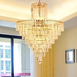 Designer Touch Decorative Modern Elegant Crystal Pendant Light Conical Chandelier