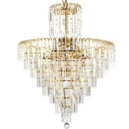 Designer Touch Decorative Modern Elegant Crystal Pendant Light Conical Chandelier