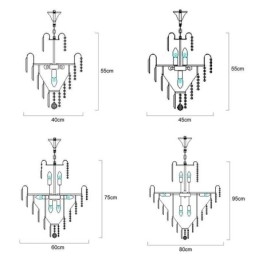 Designer Touch Decorative Modern Elegant Crystal Pendant Light Conical Chandelier