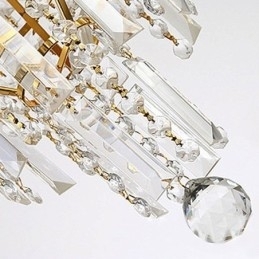 Designer Touch Decorative Modern Elegant Crystal Pendant Light Conical Chandelier