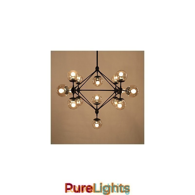 Designer Touch Decorative Chandelier 15 Lights Glass Ball Lights Retro Outdoors Garage Metal