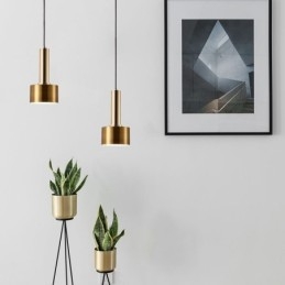 Designer Touch Decorative Modern Simple Pendant Light Cylinder Shape Lamp Aluminum Lighting Light