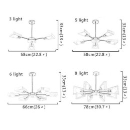 Designer Touch Decorative Modern Fan Shaped Chandelier Elegant Wood Pendant Light