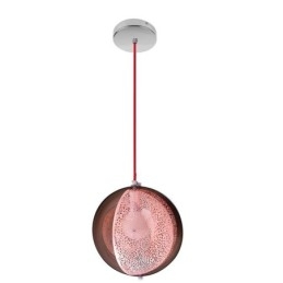 Designer Touch Decorative Modern Rose Gold Pendant Light Half Round Glass Lamp Shade Light Cafe
