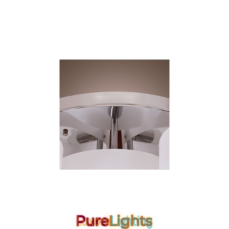 Designer Touch Decorative Modern Contemporary Chrome Metal Chandelier Flush Mount