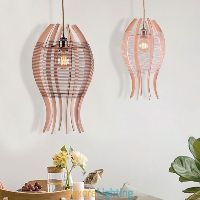 Designer Touch Decorative DIY Nordic Wood Fish Pendant Light