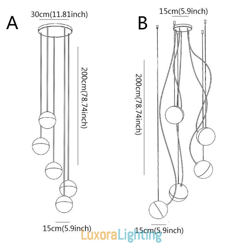 Designer Touch Decorative Nordic Cluster Pendant Light Creative Circle Shape Lamp Lighting