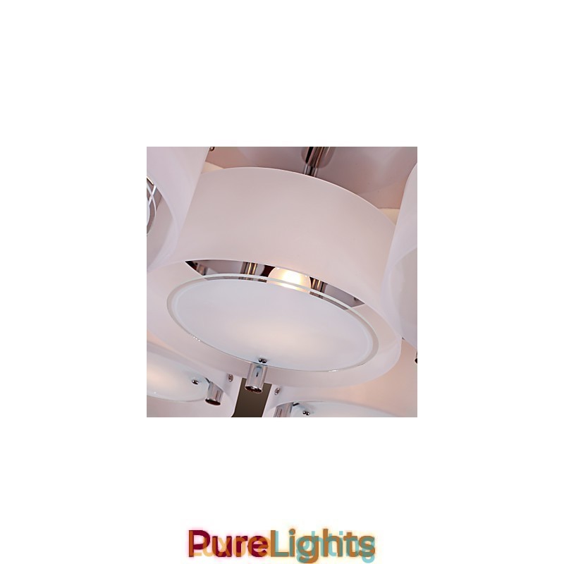 Designer Touch Decorative Modern Contemporary Chrome Metal Chandelier Flush Mount