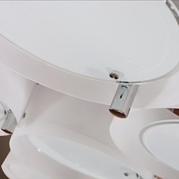 Designer Touch Decorative Modern Contemporary Chrome Metal Chandelier Flush Mount